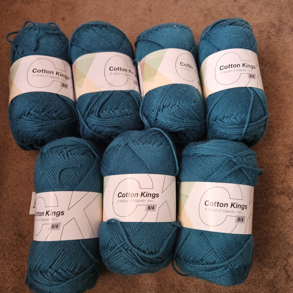 7 skeins super fine 100% cotton yarn